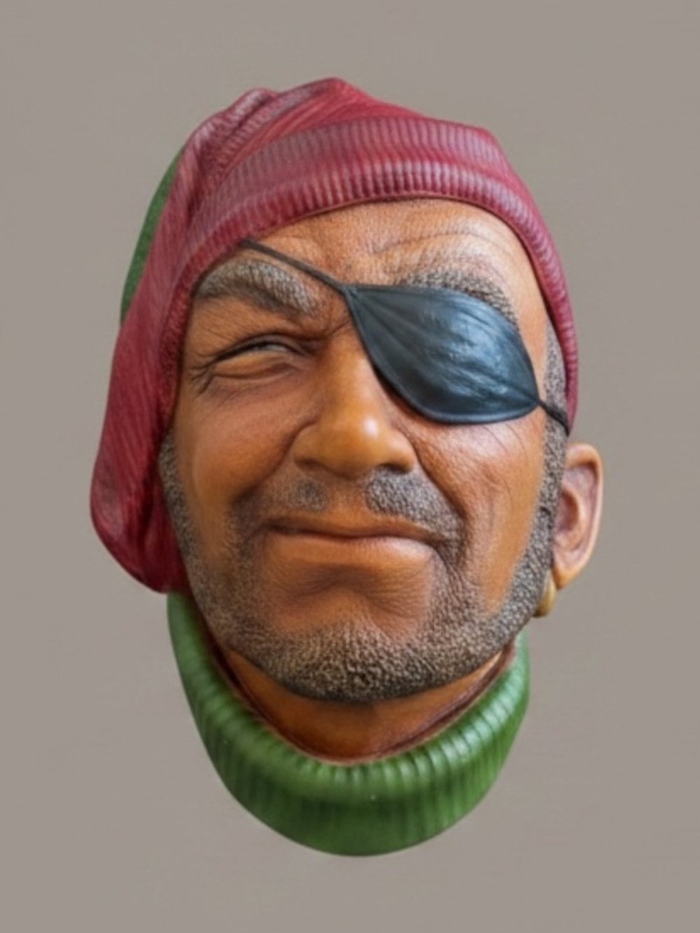 Vintage Bossons Chalkware Pirate “Smuggler” Head England
